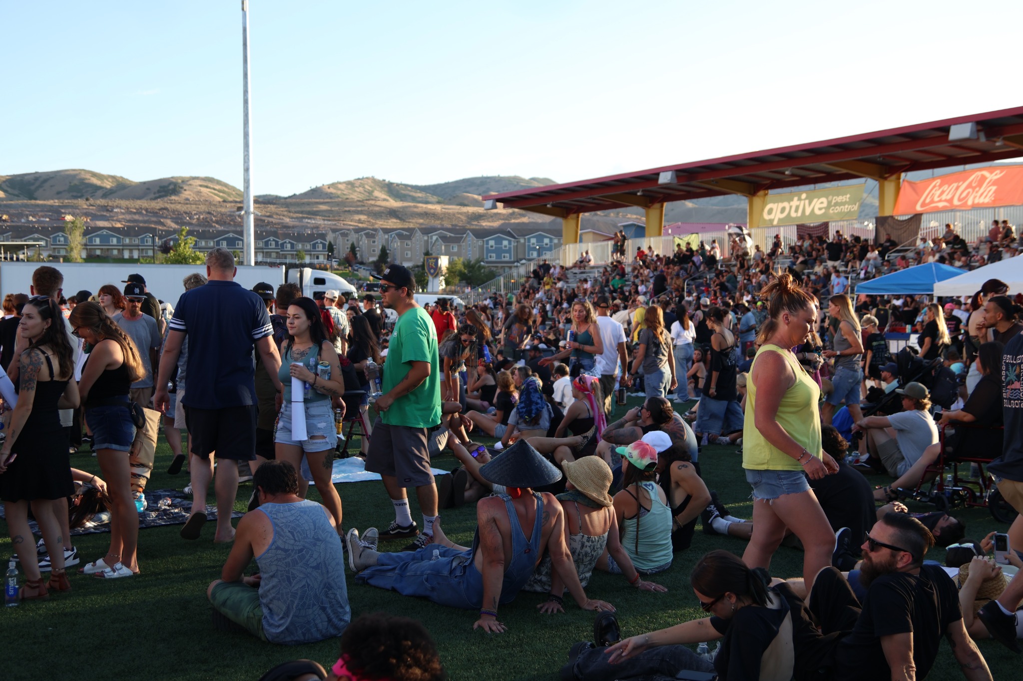 Festival crowd gathered outdoors in Salt Lake City